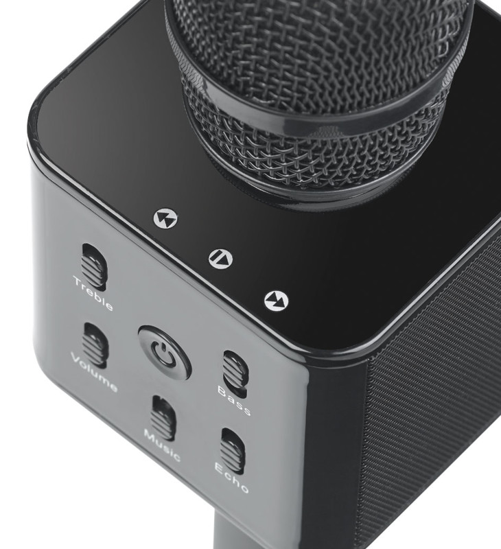 Microphone karaoké avec fonctions lecteur MP3, haut-parleur et bluetooth