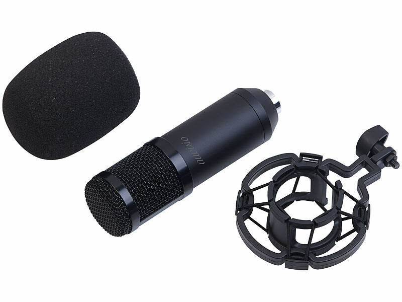 Fifine Microphone à Condensateur avec Trépied Filtre Anti-Pop